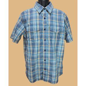 Exofficio Men's Plaid Short Sleeve Fishing Shirt Medium